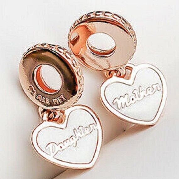 Pandora Sterling Silver and Rose Gold Mother and Daughter Matching Love  Dangle Charms - Walmart.com