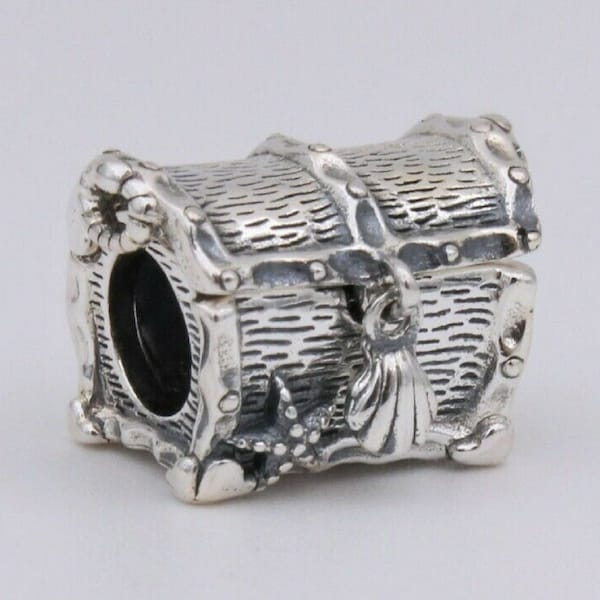 Pandora, Bracelet Charms, Beads, Clips, / New / s925 Sterling Silver CHEST OF TREASURE_CHARM / Stamped