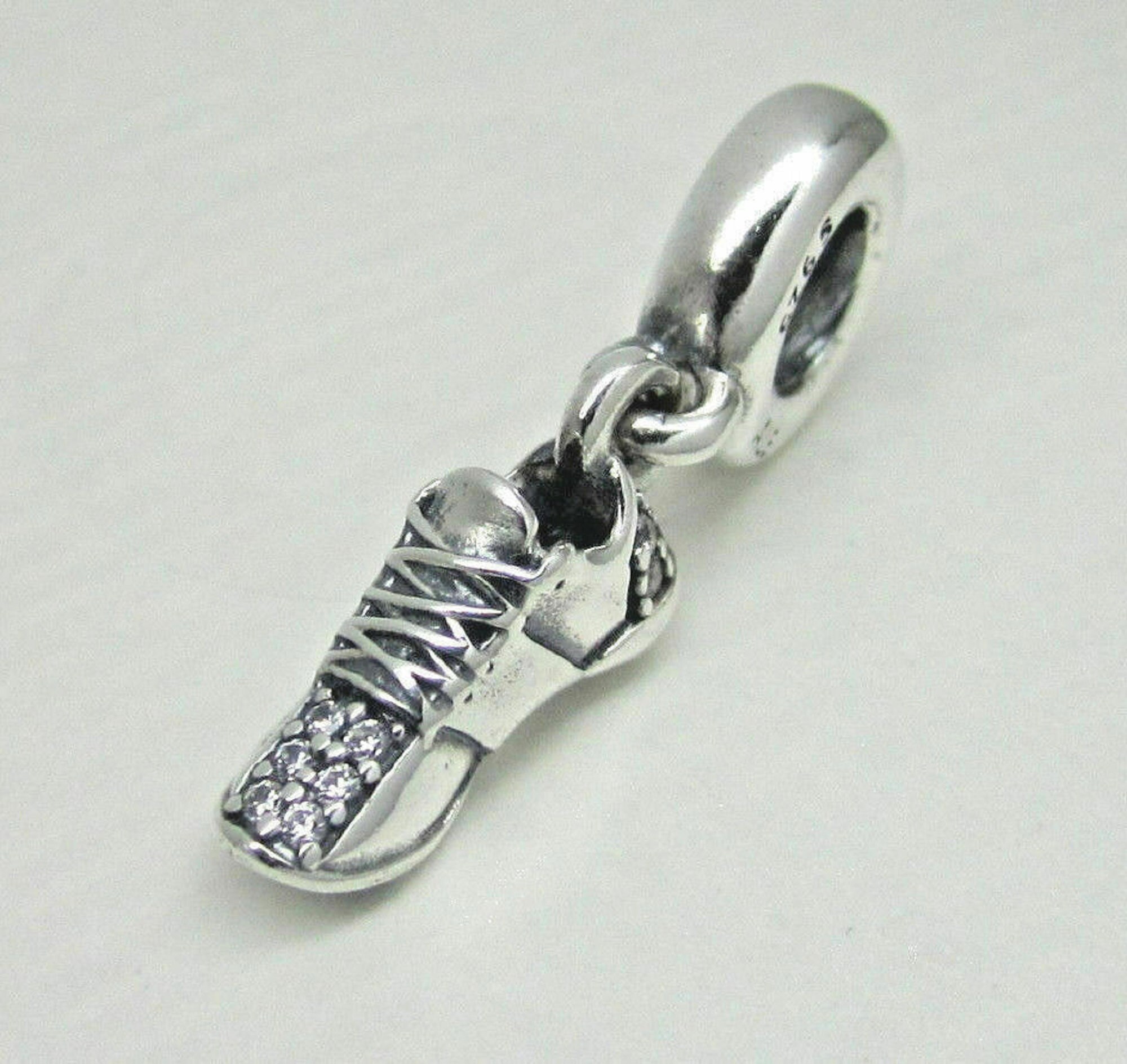 Pandora Bracelet Charms Beads Dangles Clips Murano s925 Sterling Silver RUNNING SHOE I Love to Run Sneaker New Threaded Stamp