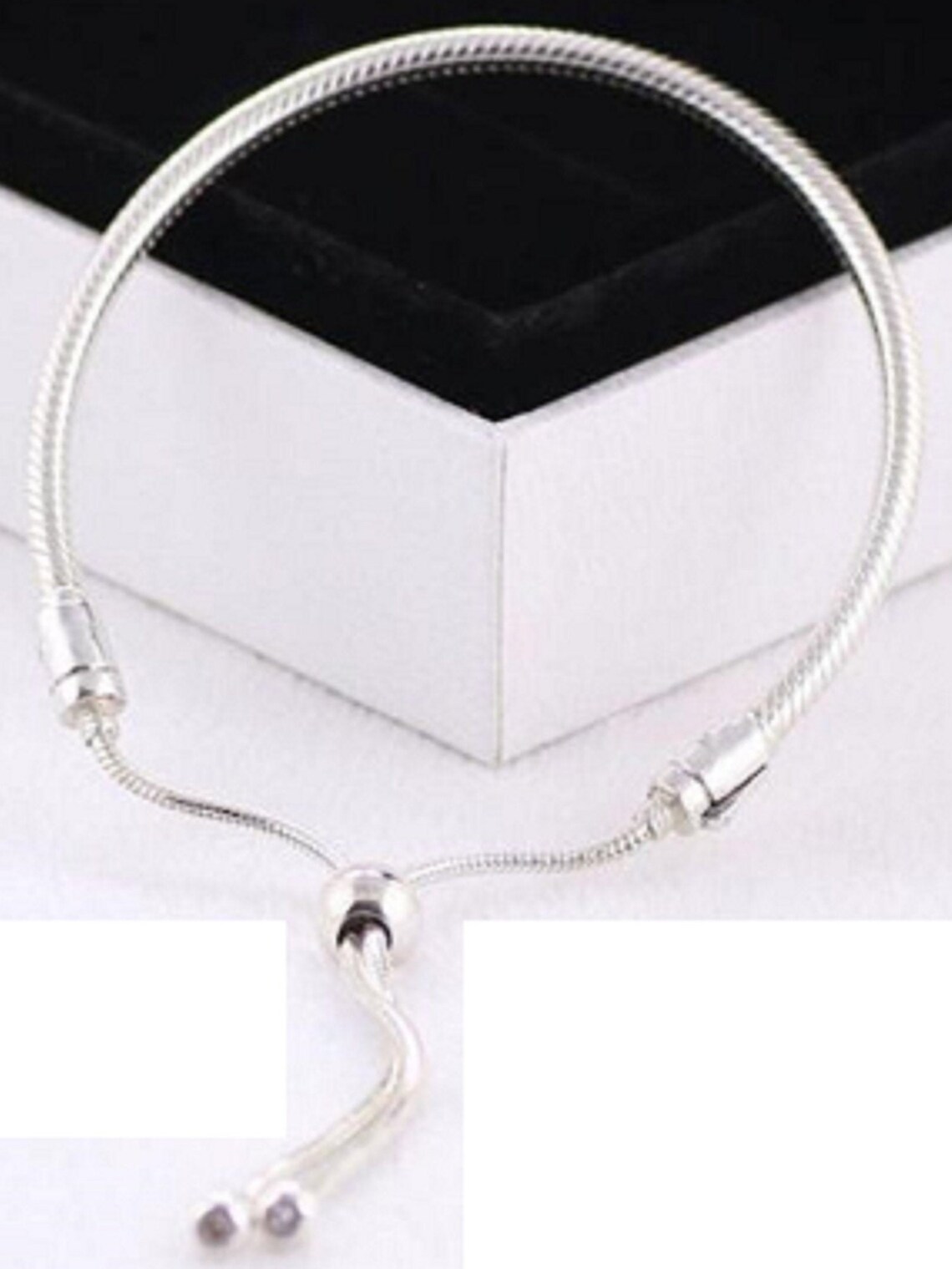 Pandora Bracelet Charms Beads Clips Adjustable Snake Chain Etsy