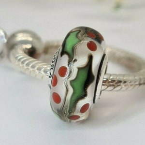 Pandora, Bracelet Charms, Beads, Dangles, Clips / CHRISTMAS HOLLY CHARM / New / s925 Sterling Silver / Threaded / Stamped