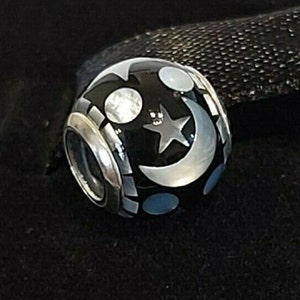 Pandora Bracelet Charms Beads Clips New S925 Sterling Silver Celestial Mosaic Moon Stars Charm Threaded Stamped Etsy