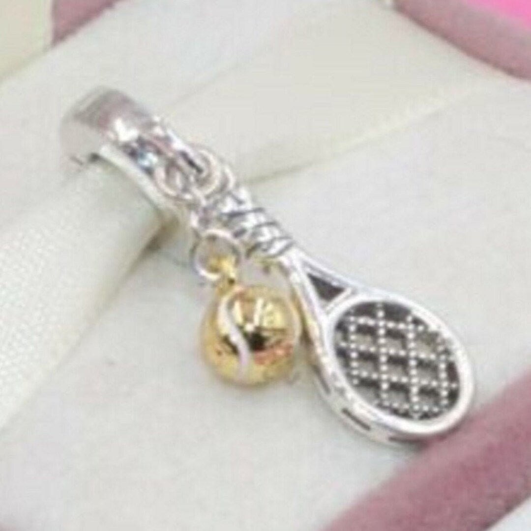Pandora, Bracelet Charms, Beads, Clips, Dangles / New / S925 Sterling Silver Tennis Racket