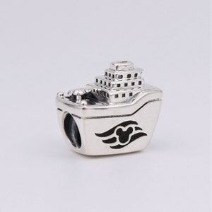 Pandora Bracelet Charms Beads Pendants New s925 Sterling Silver Disney Cruise Line DCL Ship Charm Threaded Stamp