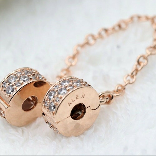 Pandora Bracelet Charms Beads Dangles Safety Chain Pand / Etsy