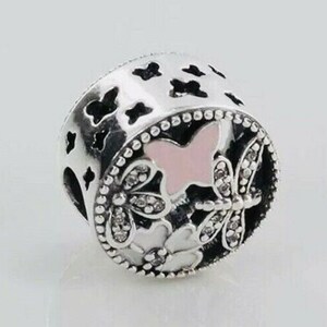 Pandora, Bracelet Charms, Beads, Clips, Dangles / New / s925 Sterling Silver SPRING TIME Butterfly CHARM / Stamp