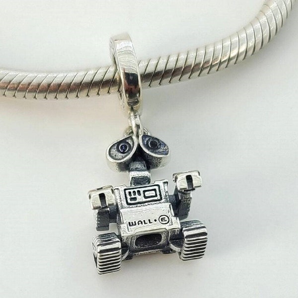 Pandora, Bracelet Charms, Beads, Clips, Dangles / New / s925 Sterling Silver / Disney Exclusive Wall-E Dangle Charm / Threaded / Stamp