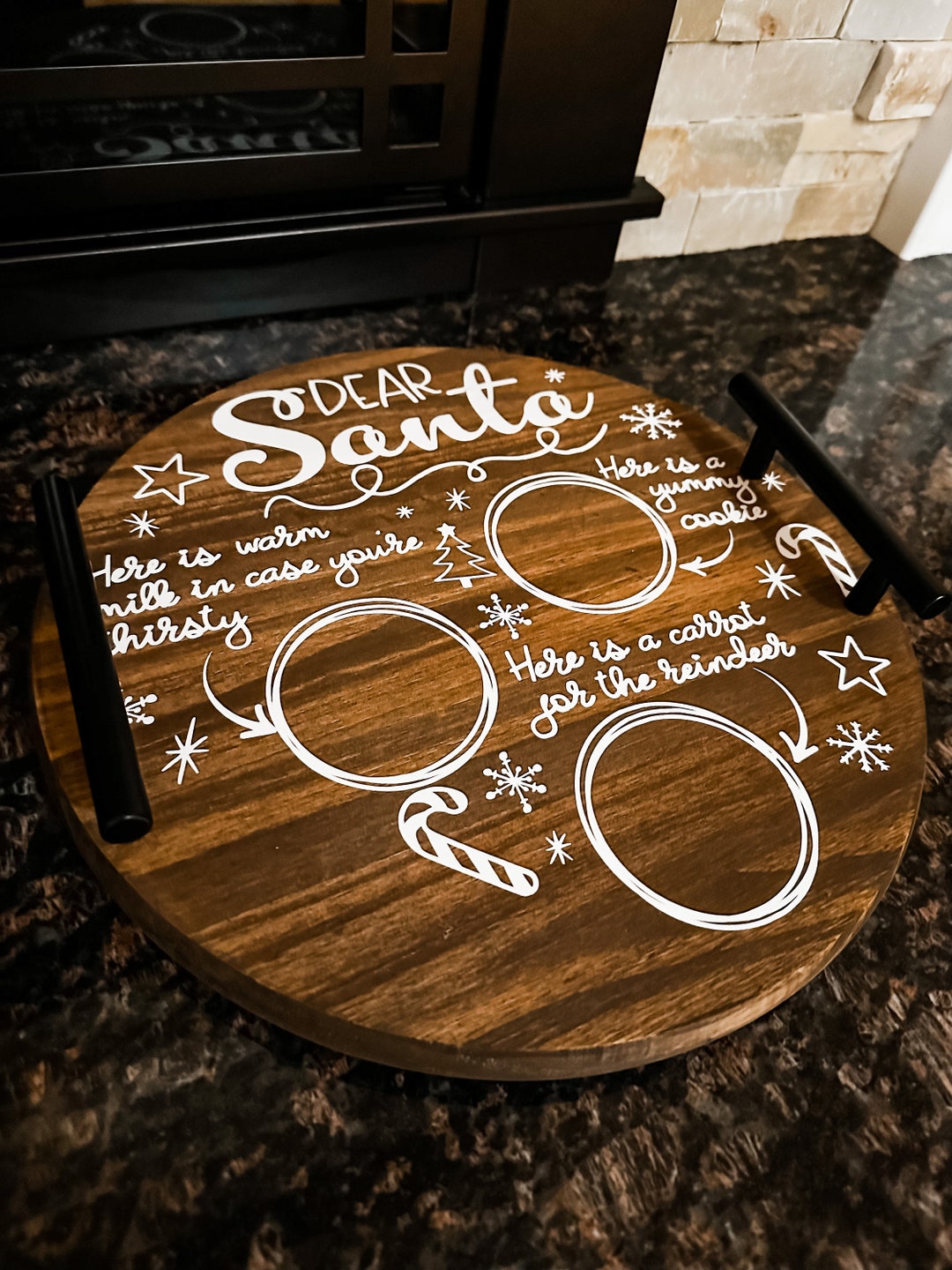 Santa Cookie Tray Holiday Cookie Tray Christmas Decor - Etsy