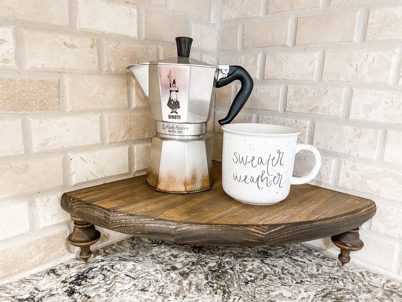 Rustic Corner Wood Riser - Etsy