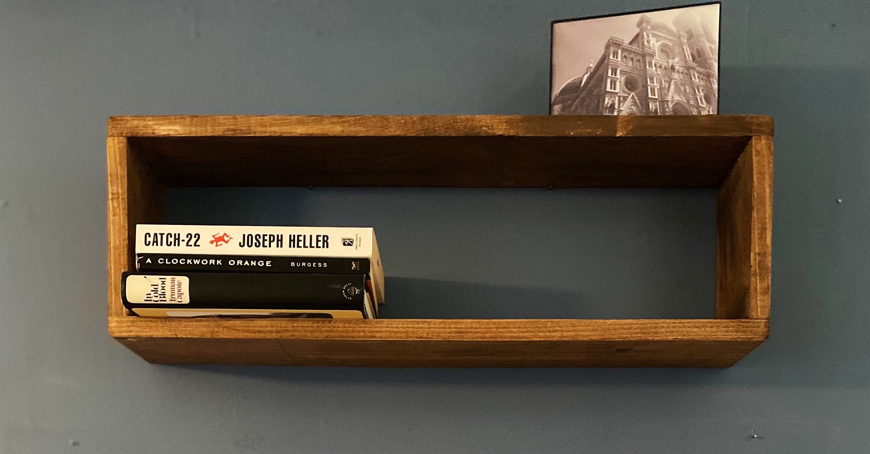 Rustic Wooden Floating Rectangle Shelves - Etsy