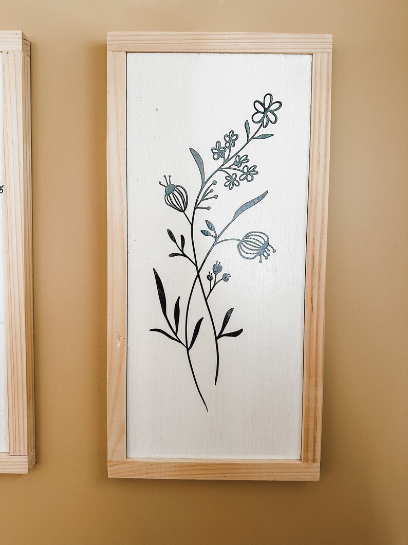 Floral Trio Wall Decor Etsy