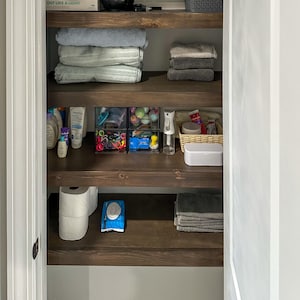 Wood Shelf Cover - Wire Shelf Cover - Linen Closet Shelf Covers - Wooden Pantry Shelf Cover - Custom Shelf Covers - Modern Shelf Covers