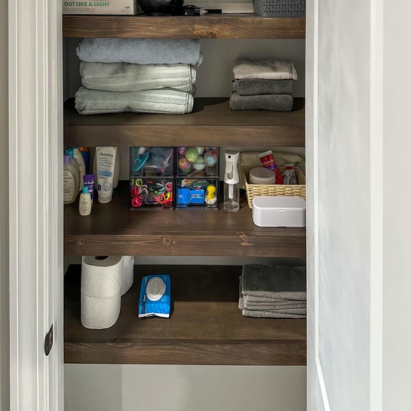 Wood Shelf Cover - Wire Shelf Cover - Linen Closet Shelf Covers - Wooden Pantry Shelf Cover - Custom Shelf Covers - Modern Shelf Covers