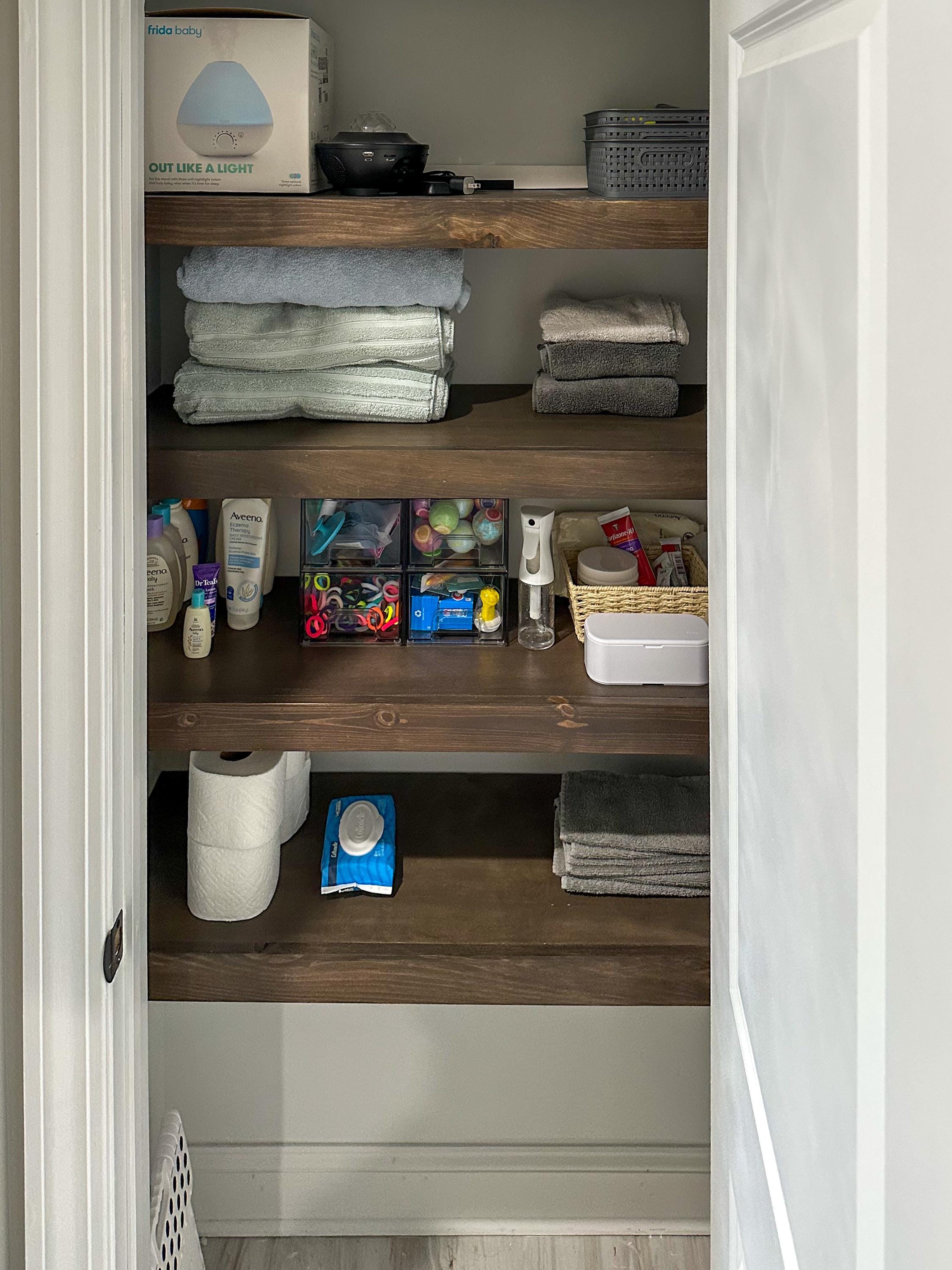 Wood Shelf Cover - Wire Shelf Cover - Linen Closet Shelf Covers - Wooden Pantry Shelf Cover - Custom Shelf Covers - Modern Shelf Covers
