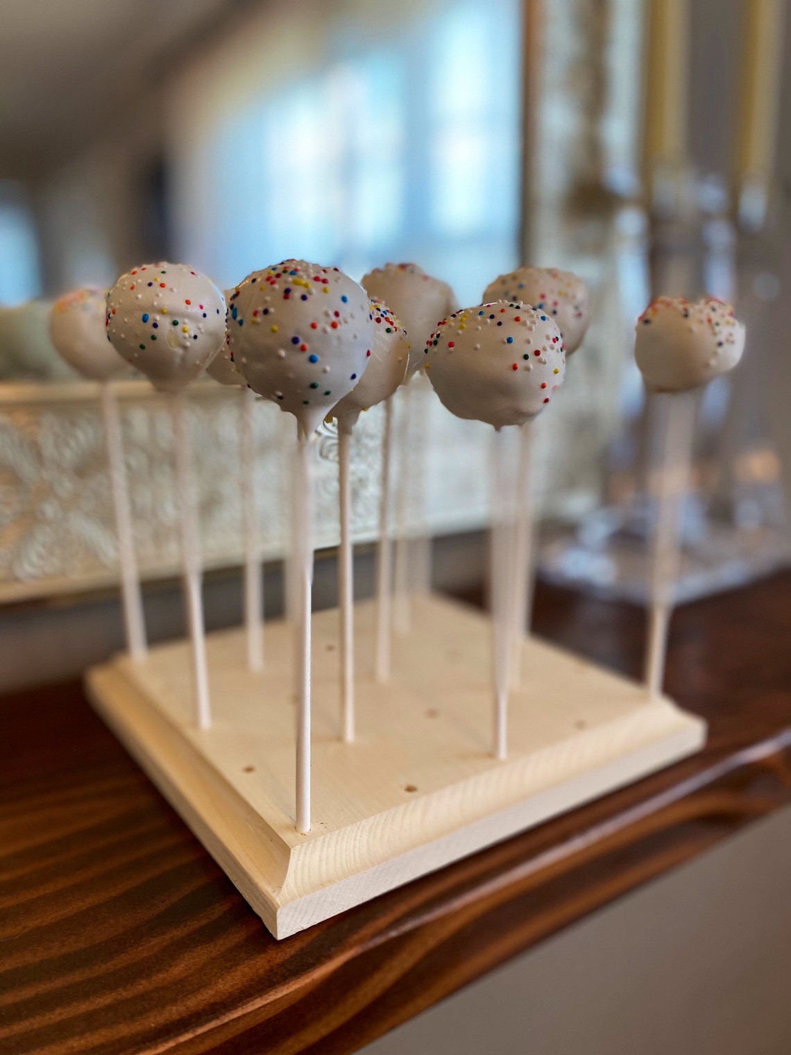 Wooden Cake Pop Stand Lollipop Holder Etsy