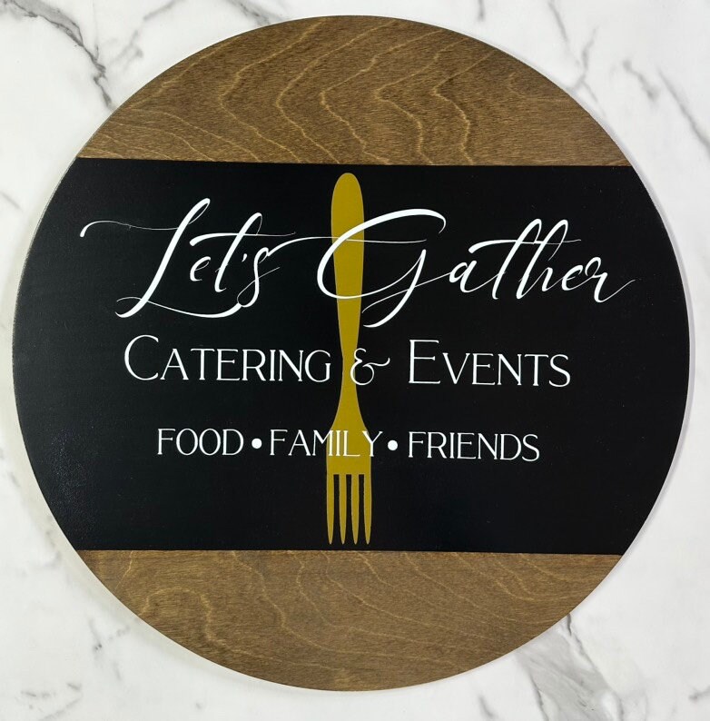 Custom Logo Sign - Round Wood Sign - Personalized Sign - Wedding Sign ...