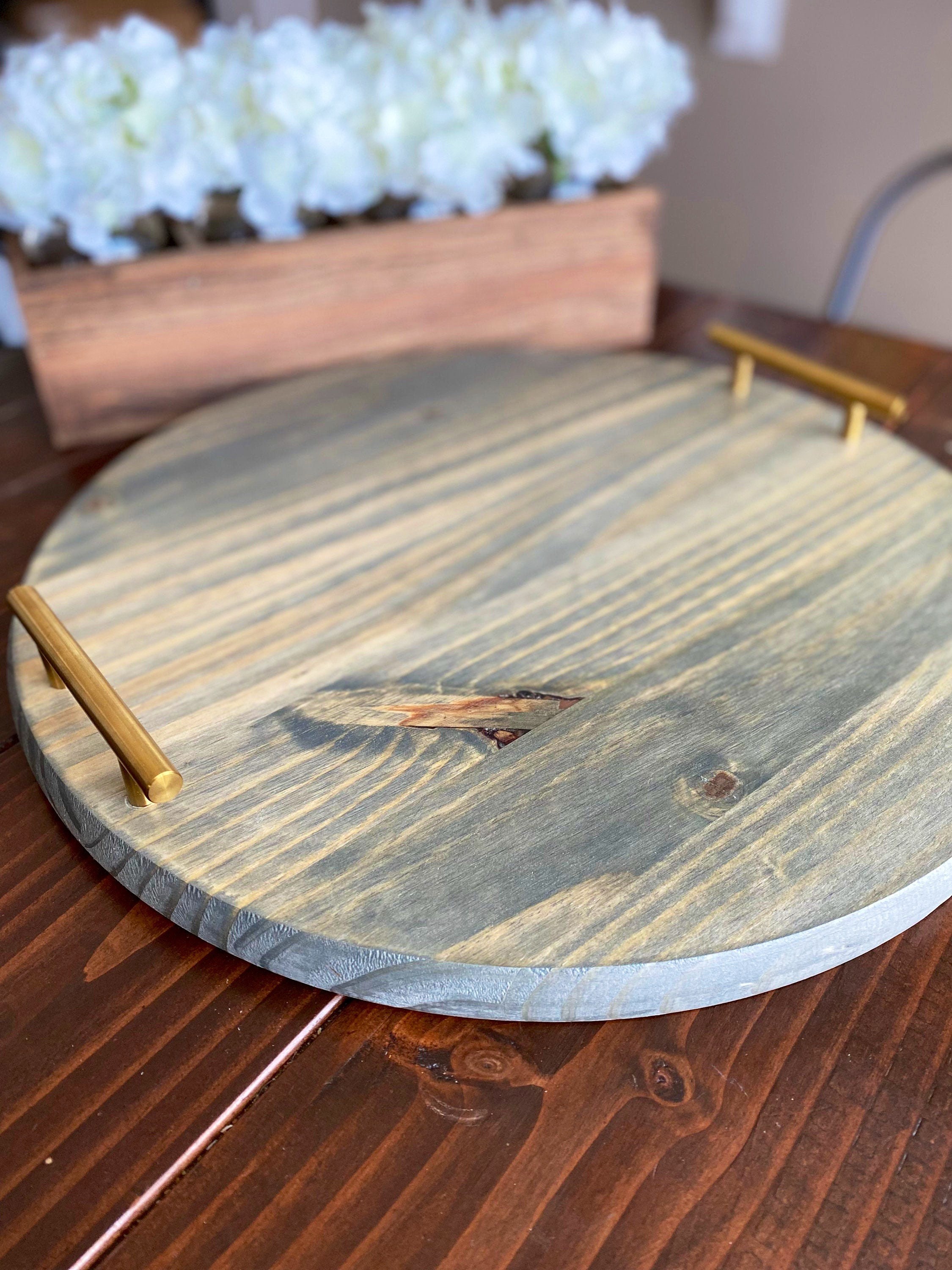 Round Charcuterie Board Cheese Board Lazy Susan Smores Etsy