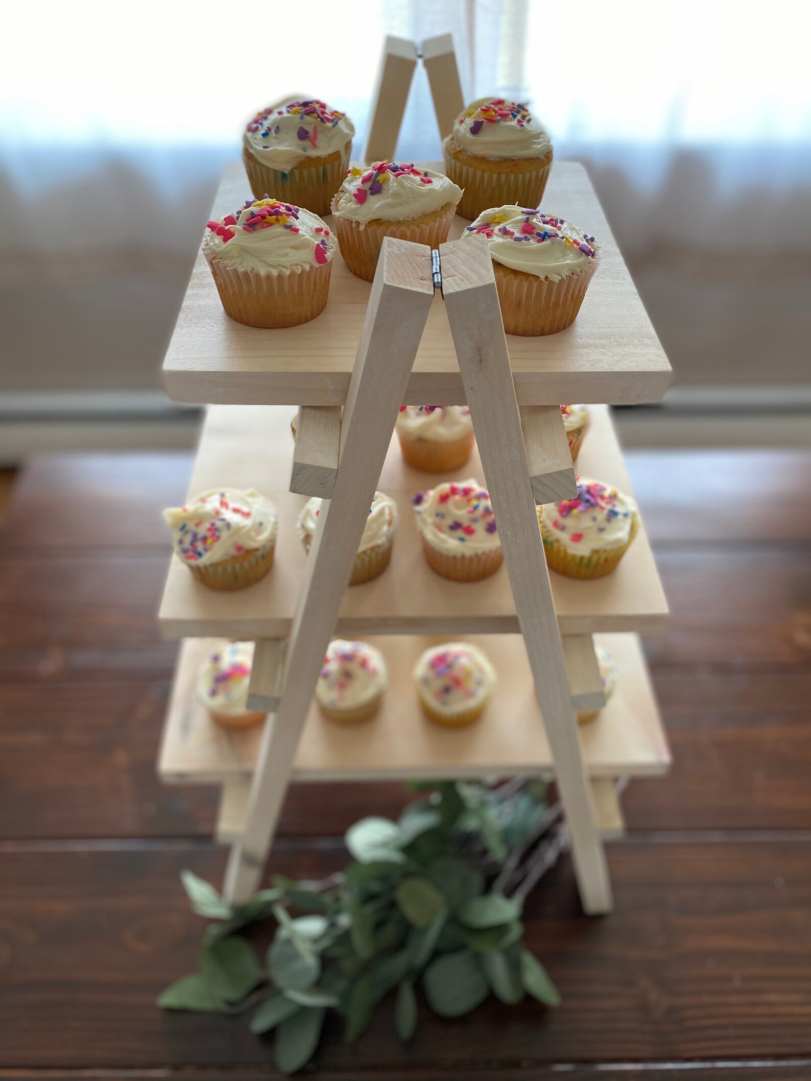 Wooden Dessert Ladder Cupcake Stand Tower Appetizer Tower Etsy