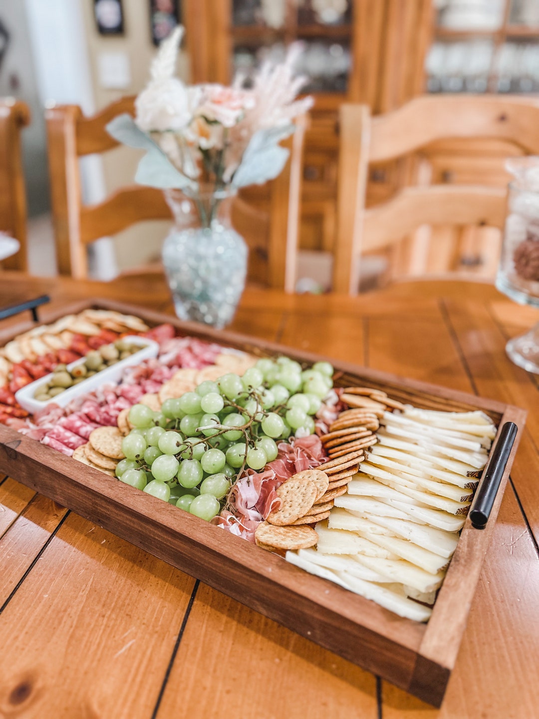 Long Charcuterie Board Large Rustic Tray Extra Long Farm - Etsy