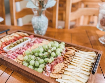 Long Charcuterie Board | Large Rustic Tray | Extra Long Farm Decor Tray | Gift for Home | Personalized Tray | Cheese Board | Serving Tray