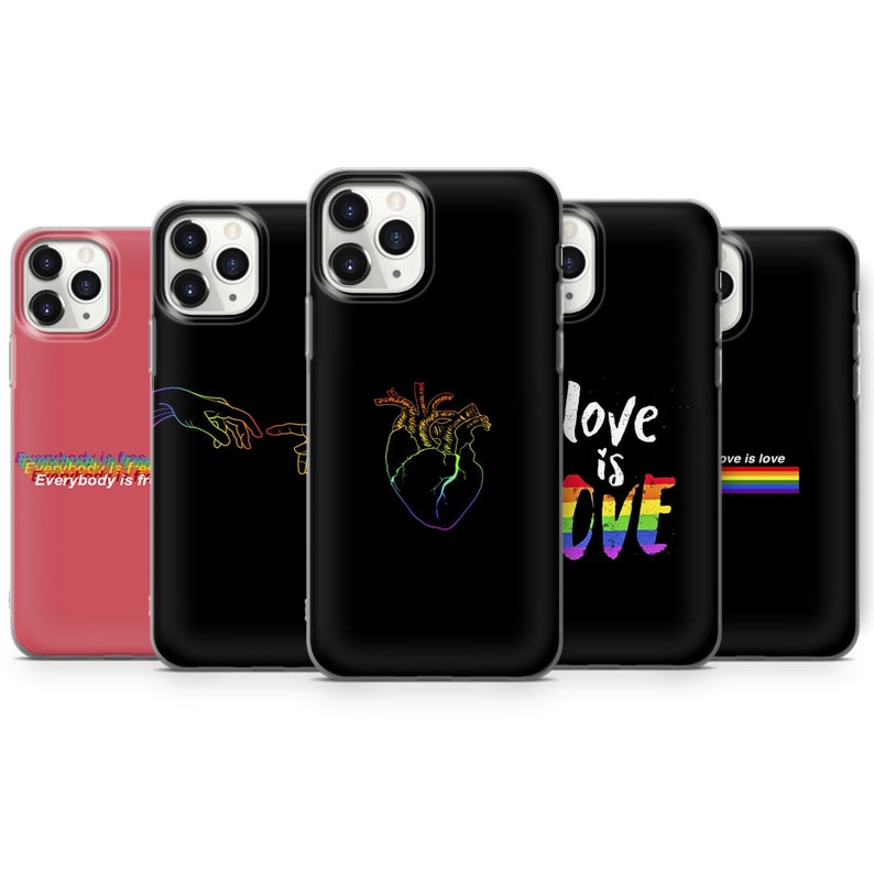 Love Is Love Lgbt Phone Cases Free Love Gay Lesbian For iPhone 12. 7,8+, XS,XR,SE 2020,11 & Samsung S10,A40,A50,51, Huawei P20,P30 Pro   A36 