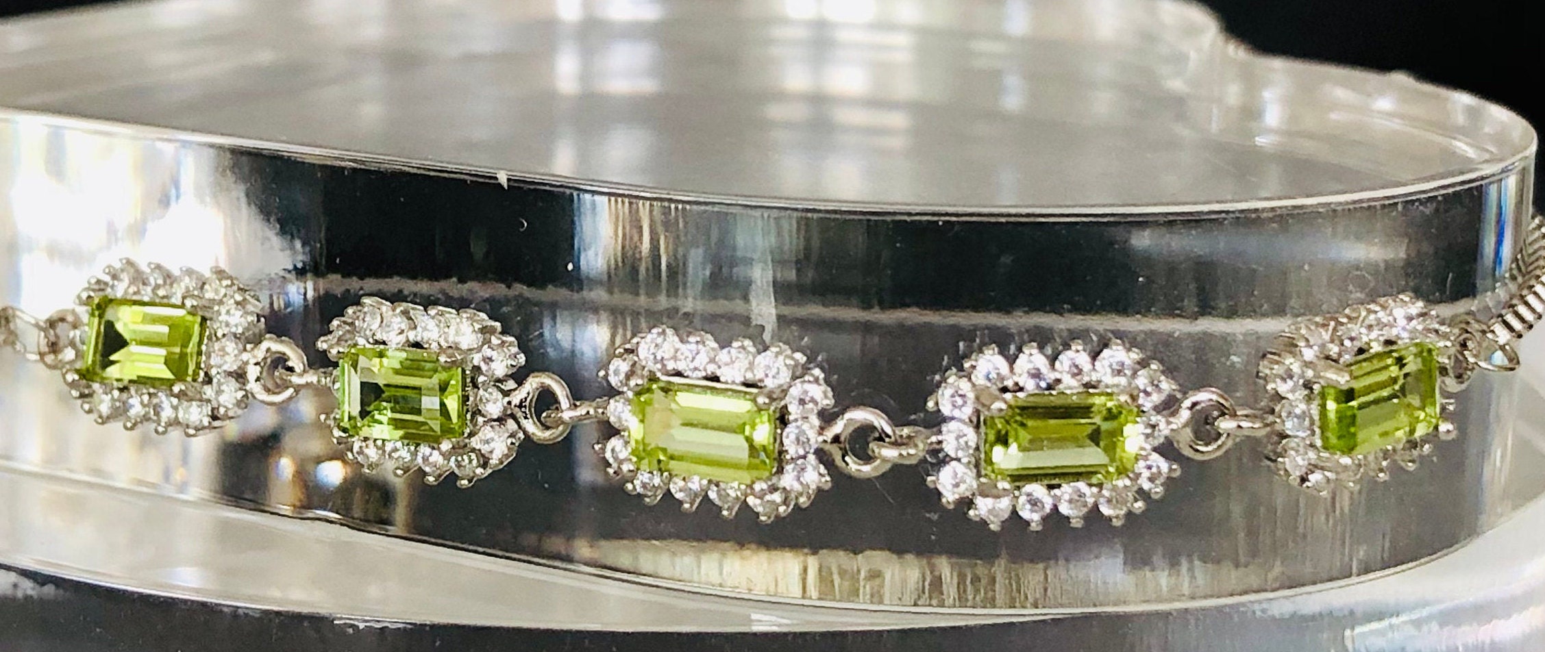 ブレスレット タンザナイト ペリドット タンザナイト ブレスレットバイカラー AAAAA 9.5-10mm 鑑別書付き 12月