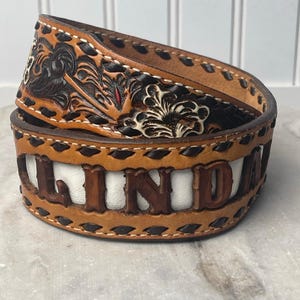 Ceinture Vintage NOCONA USA En Cuir Rouge - Taille 81/90 Cm, Pour Femme, Occasion