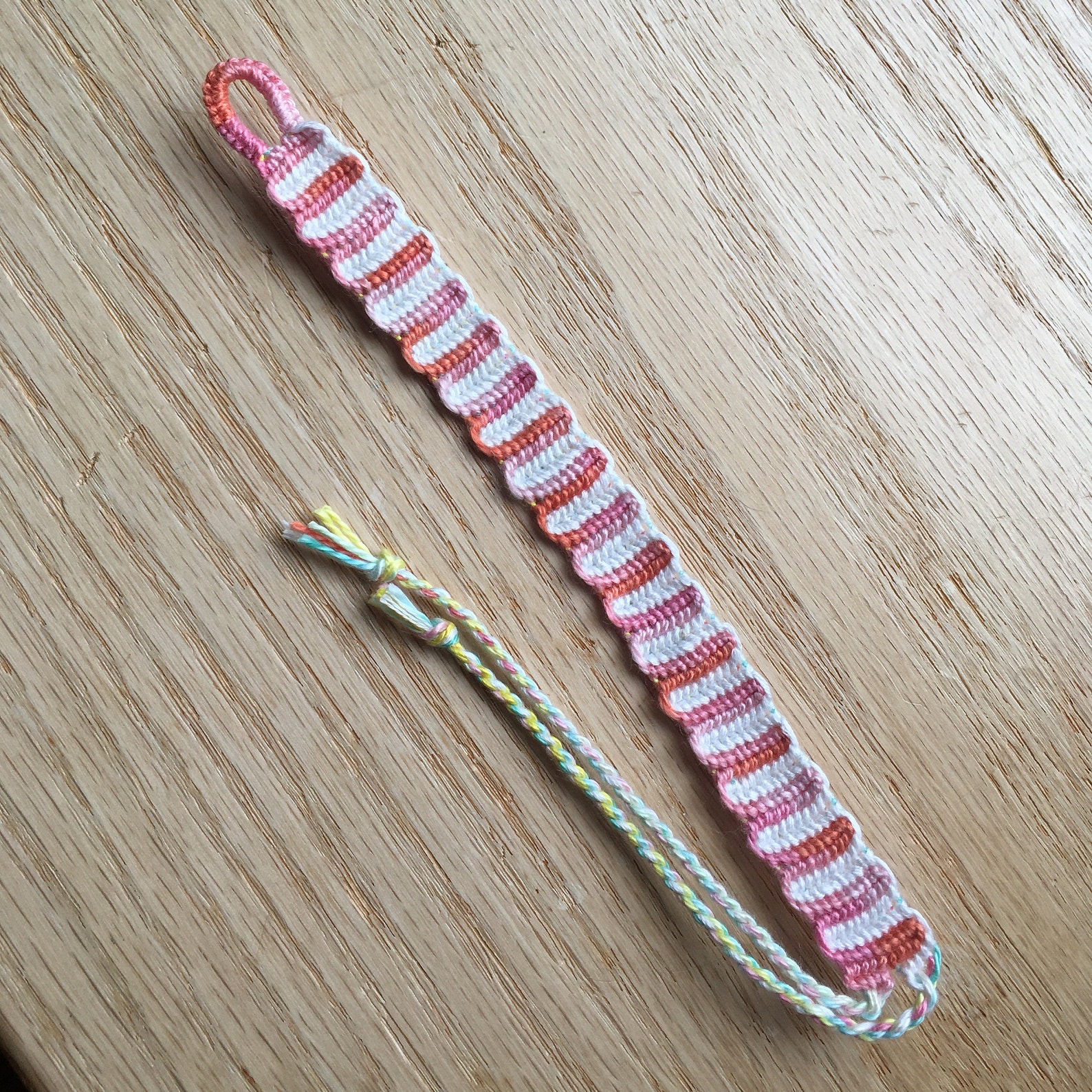 Vertical Wave Friendship Bracelets Knotted With Cotton Thread Etsy