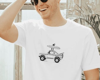 Bronco Surfer T Shirt - Surfing Shirt - Bronco Boutique Tee - Surf Board Shirt