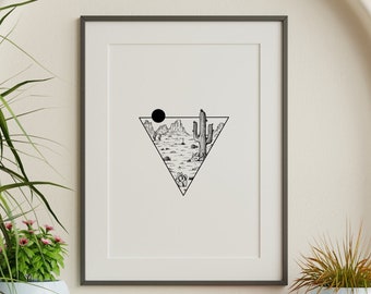 Desert Landscape Wall Art, Wild West Poster Print, Western Wall Art, Gallery Prints