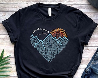 Adventure Awaits Wanderlust Shirt for Women - Sunshine Shirt - Great Outdoorsy Gifts for Women -