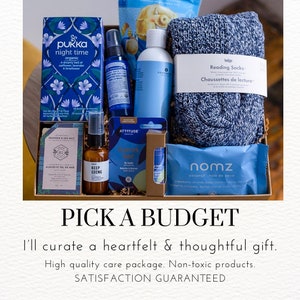 Personalized Gift Basket birthday gift Custom spa gift organic care package Get Well soon Self care gift set for her, Thinking of you SKU999