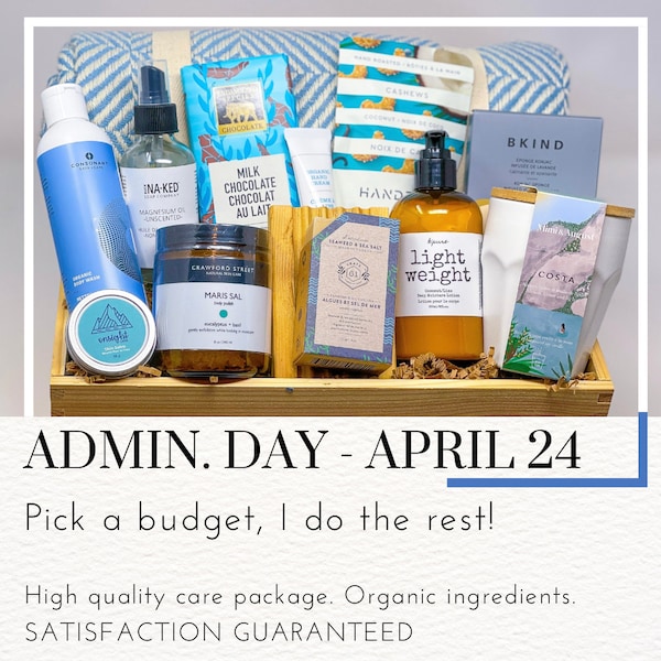 Administrative Professionals Day executive assistant gift Custom Gift Bundles, Custom spa gift, admin gift, quality care package, Admin gift