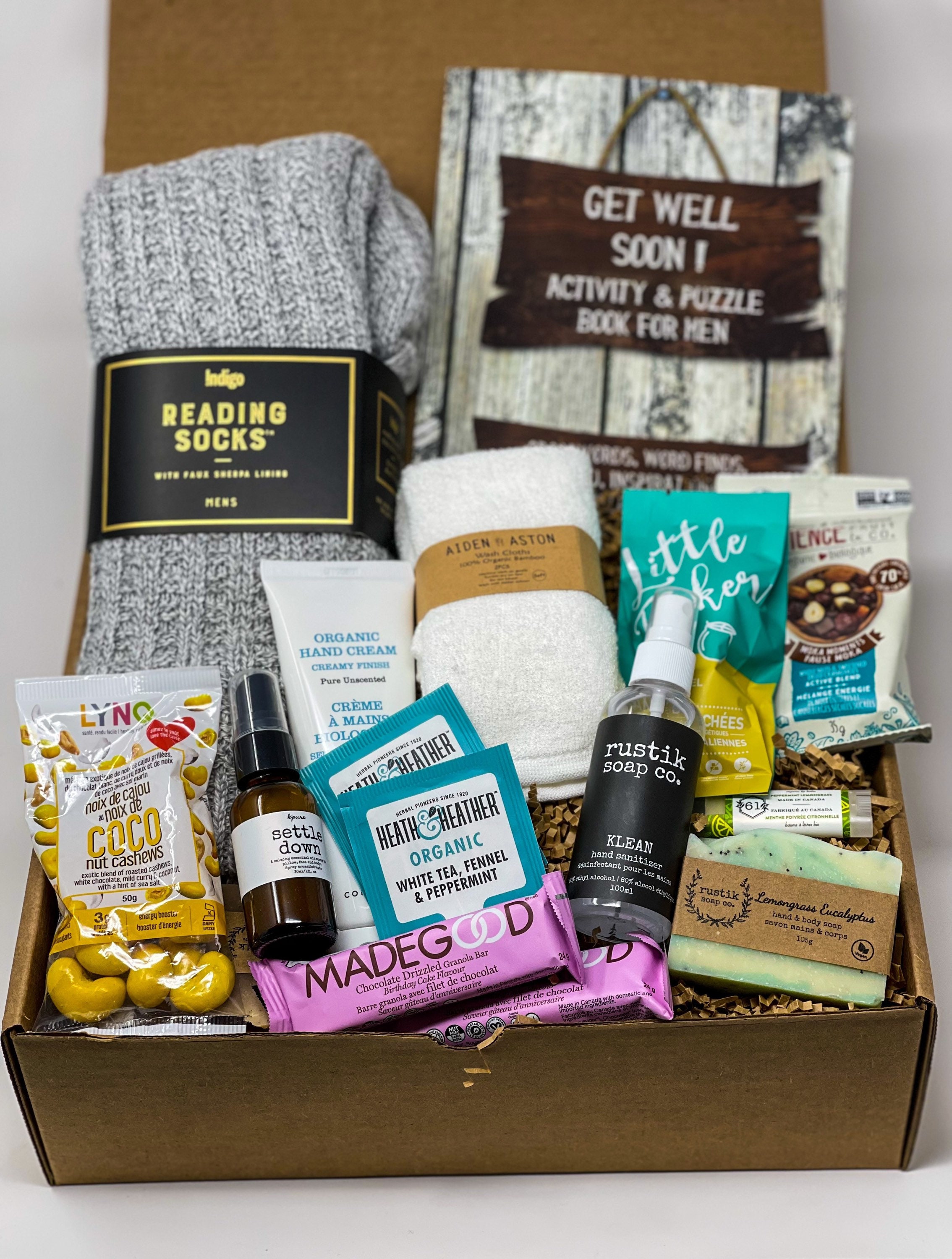 Gift Box Get Well Care Package for Him Care Package for Him Surgery Care  Package for Men Thinking of You Care Package for Men Gift 