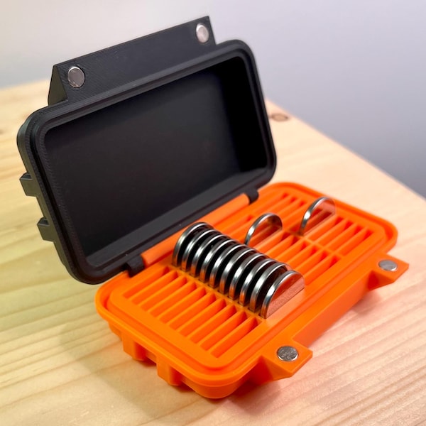 Caja de almacenamiento de pilas CR2032: cierre magnético, capacidad para 40 pilas