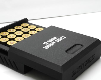12 Gauge Shorty Shell Storage Box: Magnetic Lid, Compact Ammo Organizer