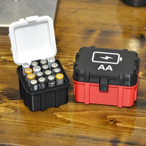 AA, étui/boîte pour piles AAA, compartiment de rangement pour piles, support double A, étui de voyage triple A, boîte de rangement en plastique, cadeaux prepper