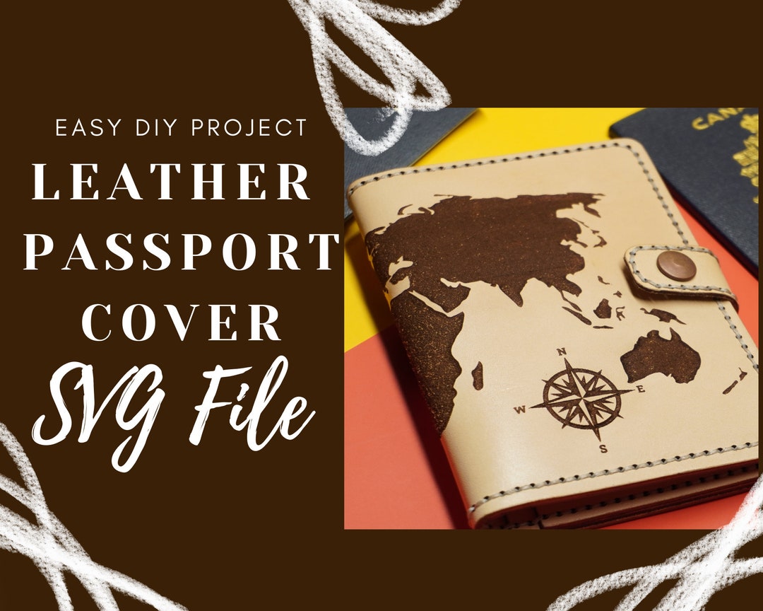 Leather Passport Cover Pattern SVG DIY SVG Pattern Laser Ready Svg