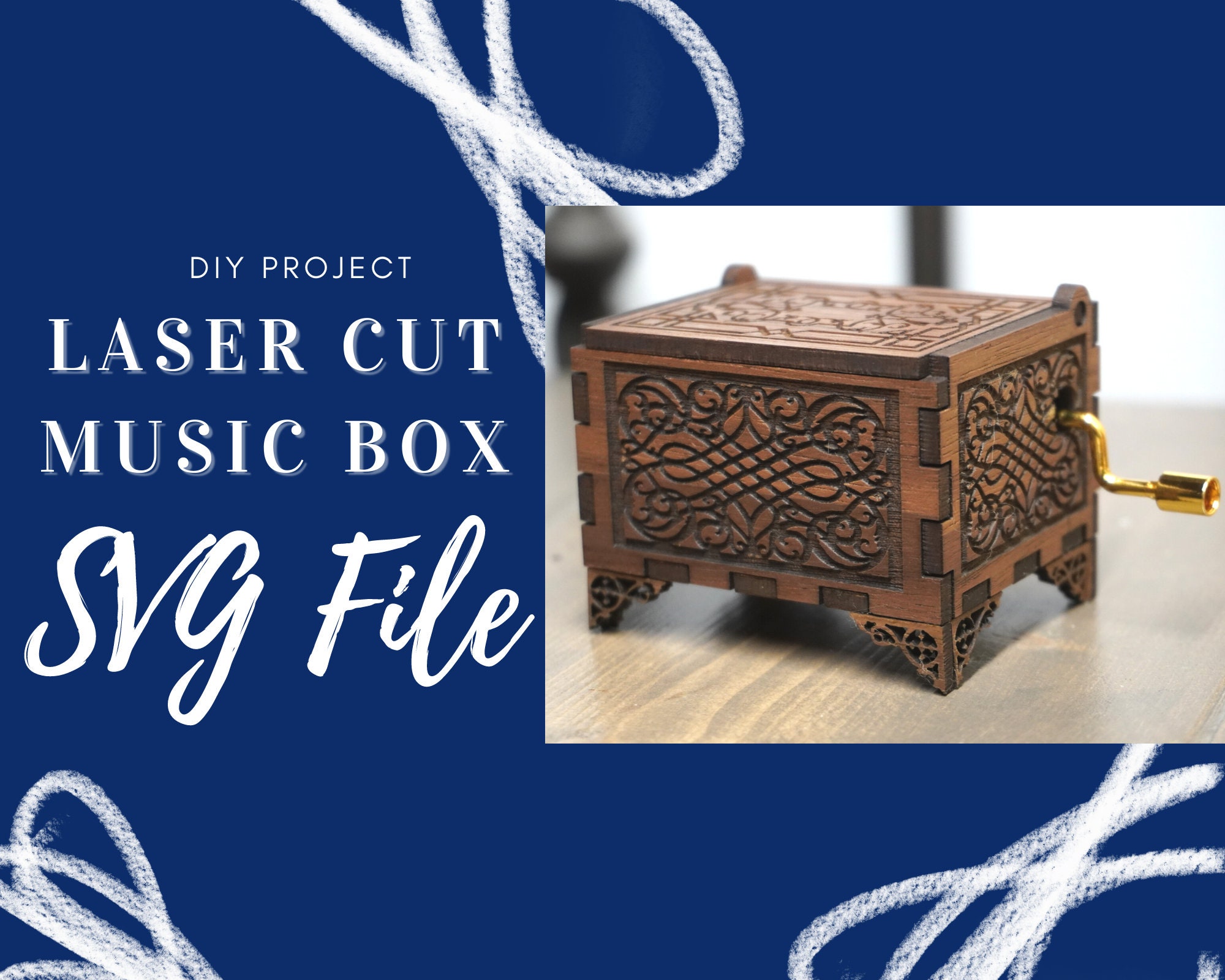 Laser Cut Music Box SVG File DIY Project SVG Laser Cut Etsy