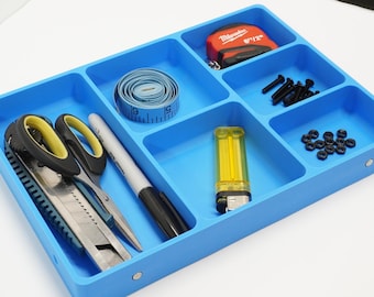 Magnetic Organizer Tray, Modular Storage Tray, Expandable & Connectable Desk Organizer, Drawer Organizer, Workshop Storage