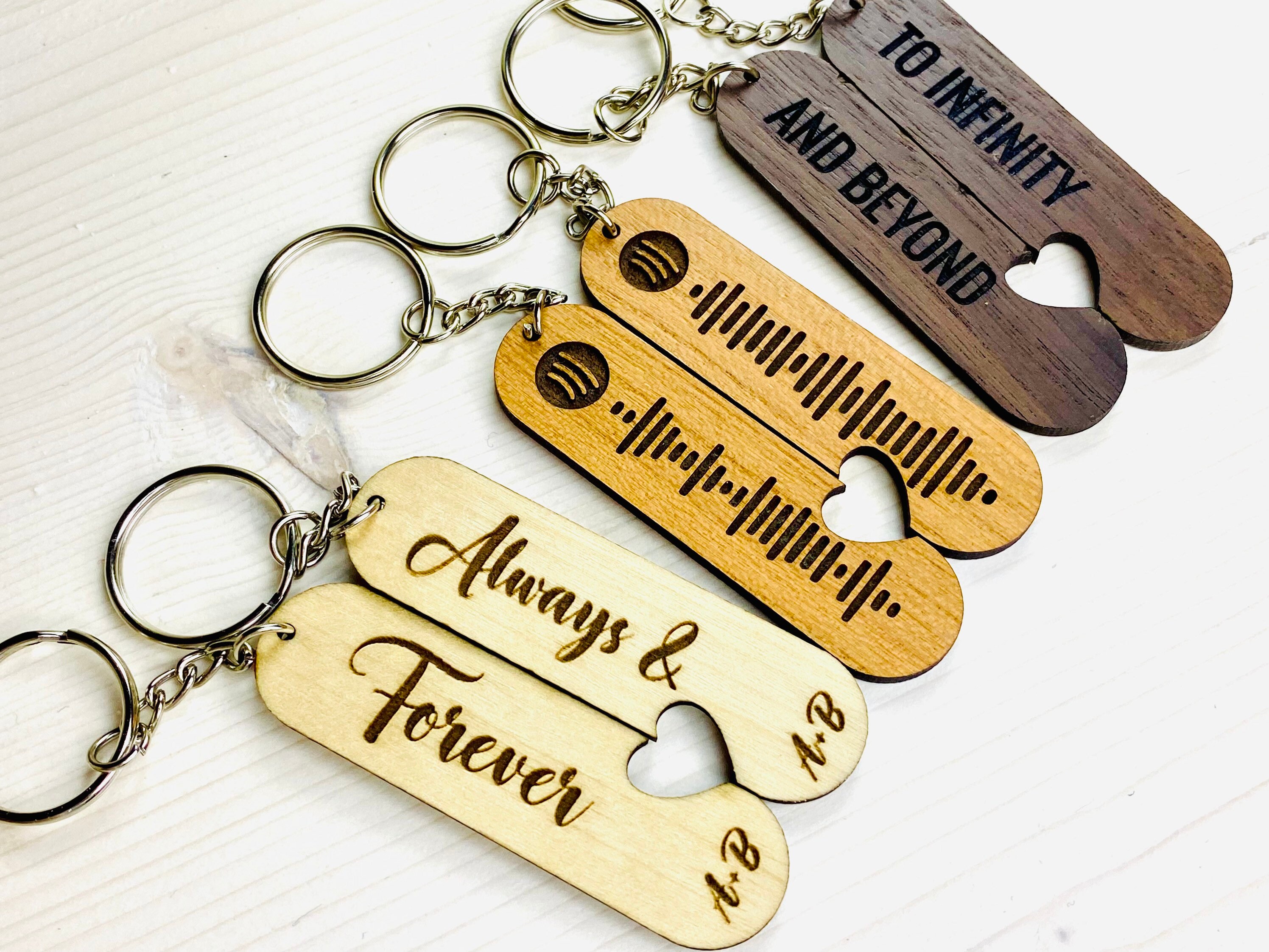 Laser Cut Matching Keychains SVG File Keychain Patterns Etsy