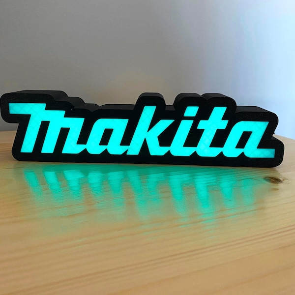 Caja de luz LED Makita: Letrero de taller para garaje con alimentación USB