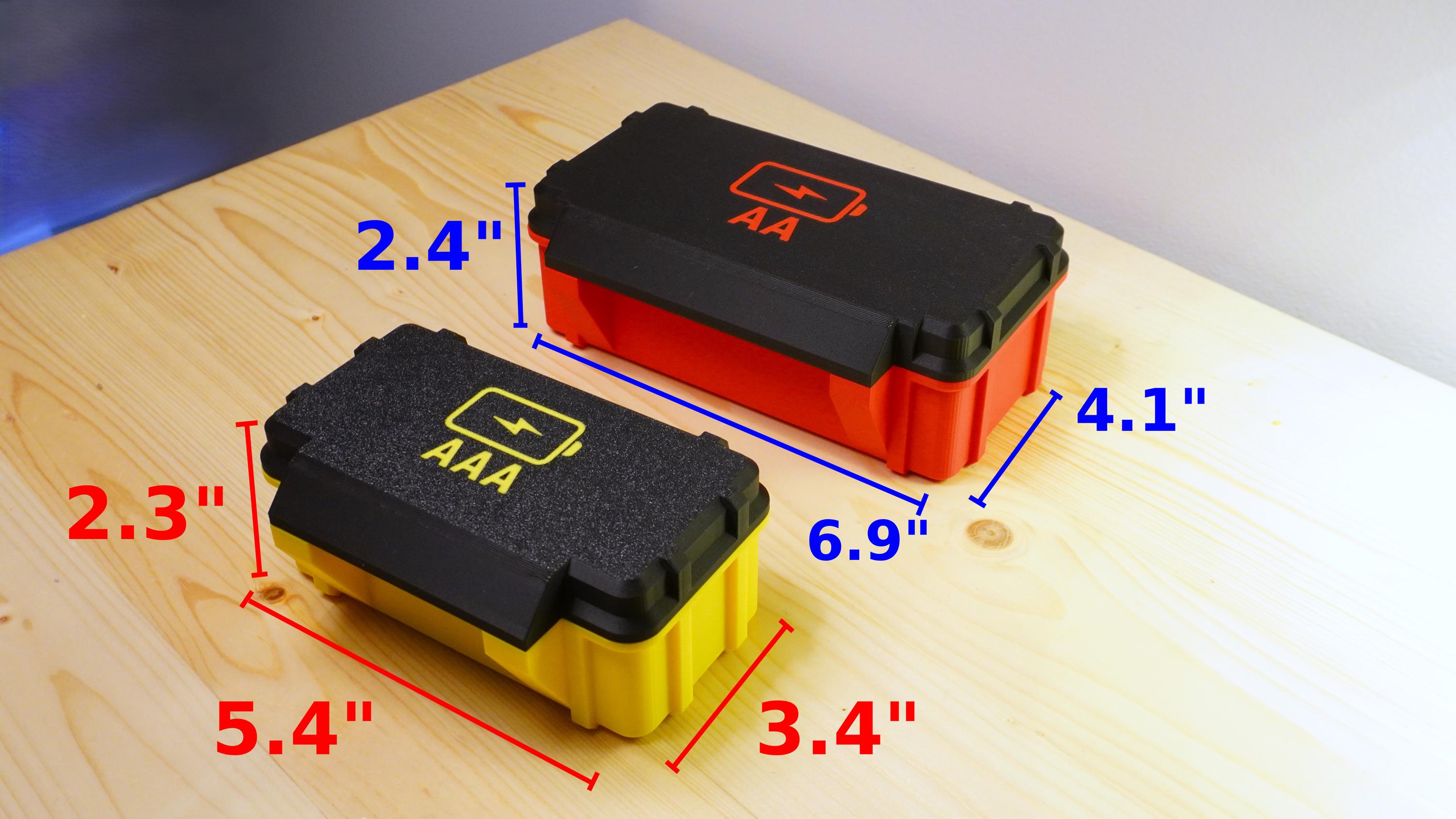48 AA/AAA Battery Magnetic Storage Box - Magnetic Closure, Box for ...