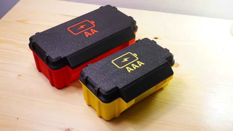 48 AA/AAA Battery Magnetic Storage Box - Magnetic Closure, Box for ...