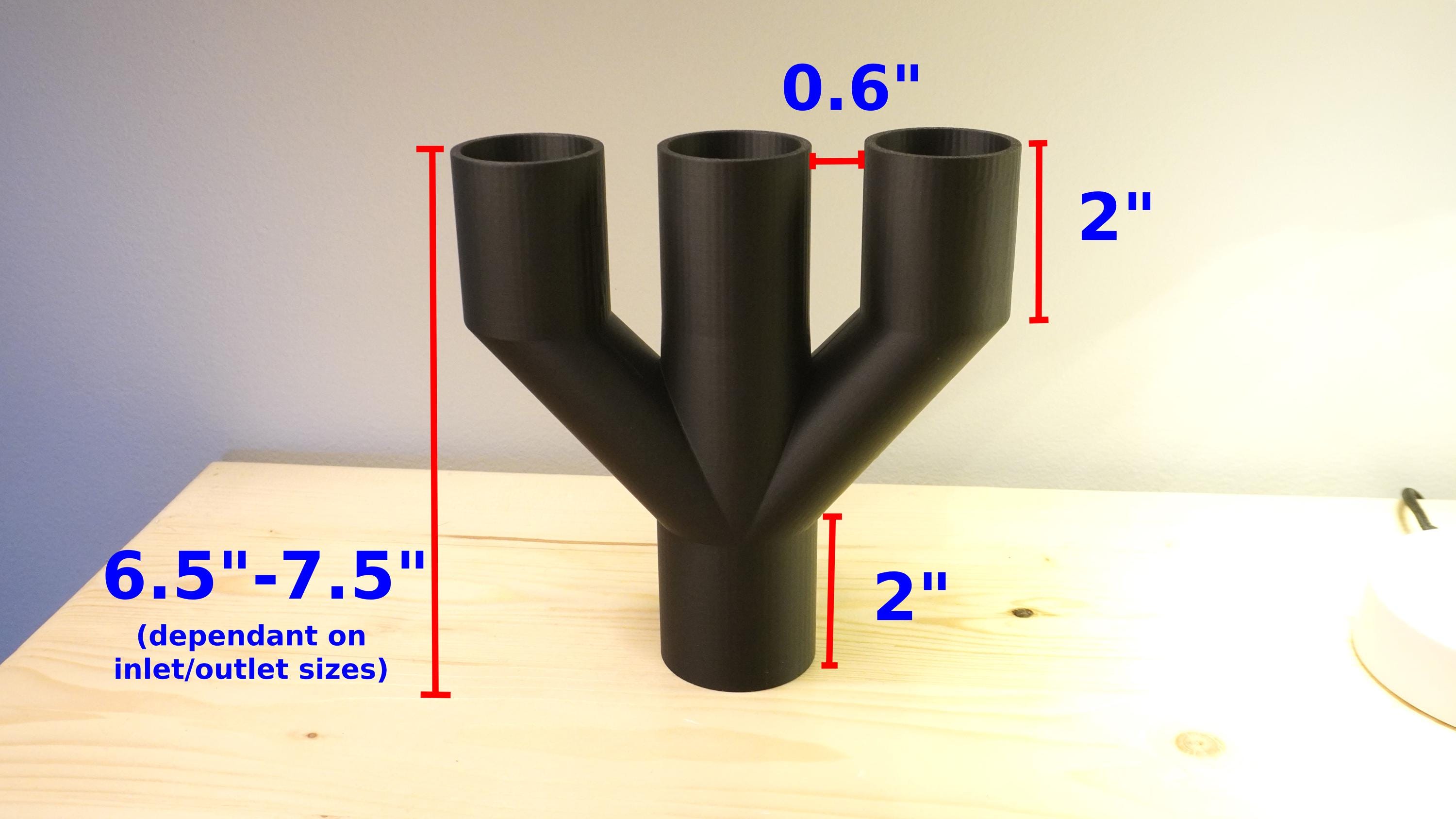 Customizable 3-port Dust Collection Splitter: Woodworking Shop Vac ...