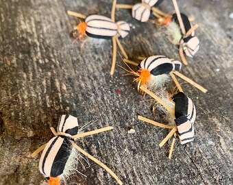 3 pcs Fly fishing foam bugs colorado beetle   Kamasan hook