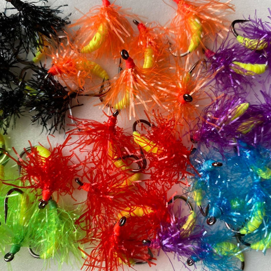 12 Pcs Flies Fishing Egg Estaz Steelhead Salmon Trout Size 6 8 10 Etsy