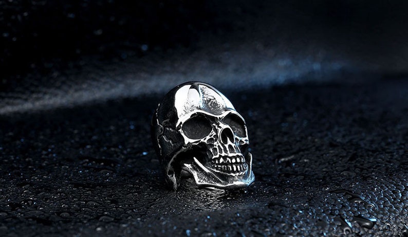 silver ring Stainless steel men ring band ring skull rings men/'s ring accessories jewelry retro men ring unisex ring handmade