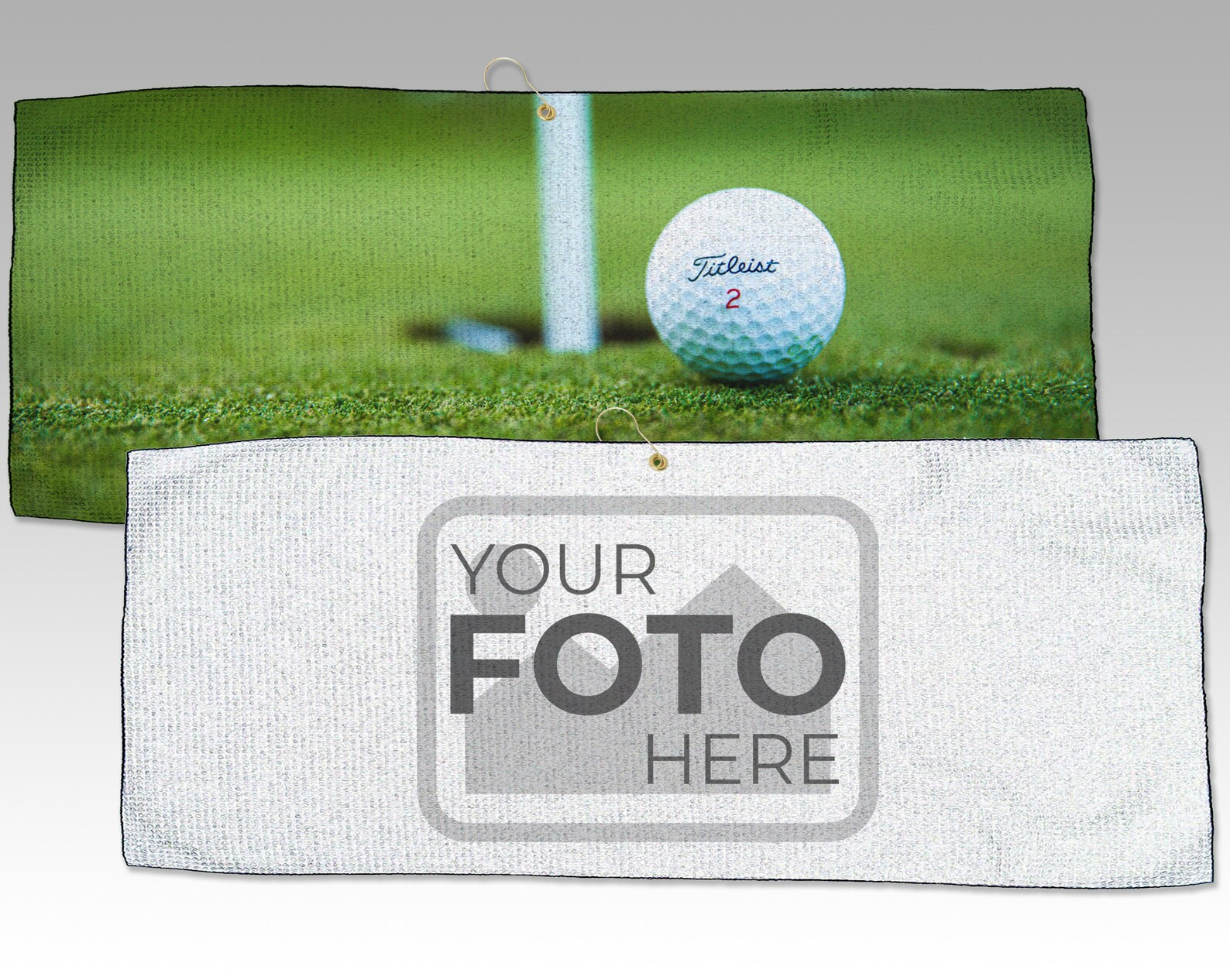 Custom Photo Waffle Golf Towel Microfiber Personalized Gift Etsy