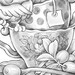 Tea Cups 2 Cute Coloring Page Printable for Adult and Kid Flower ...